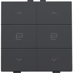 Niko Züblin 122-51036 Zweifach Taster für Niko Home Control, anthracite coated 12251036
