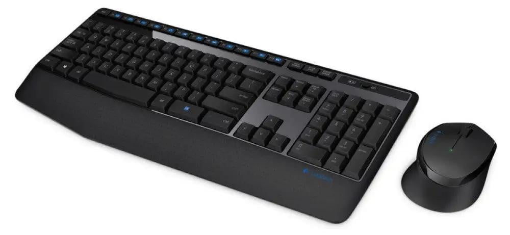 Logitech MK345 Wireless Combo Desktopset US Layout - Zwart/Blauw