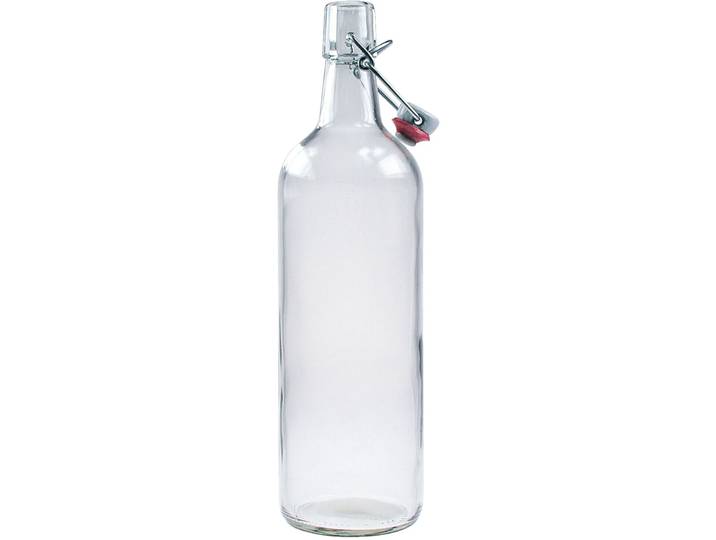 Flasche Therese Transparent Aluminium/Glas H 32 cm 1 l - Flasche