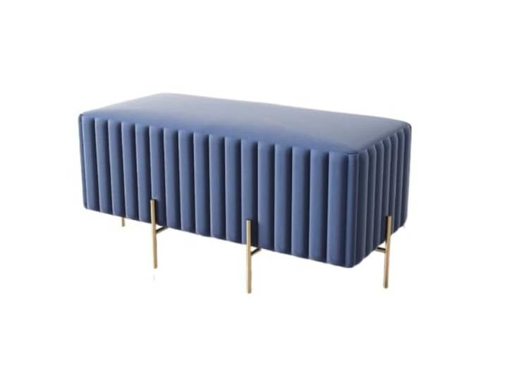 Elegante Schuhwechselbank aus Metall, Sofa im Eingangsbereich, Fußstütze Stabil, leicht zu reinigen, langlebig, vielseitig einsetzbar(Blue(90*40*42)cm)