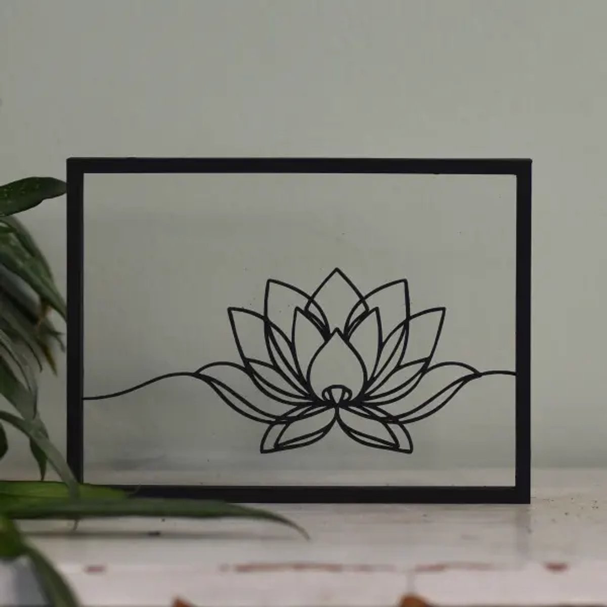 Tranquil Lotus Houten Floating Frame Lijstje