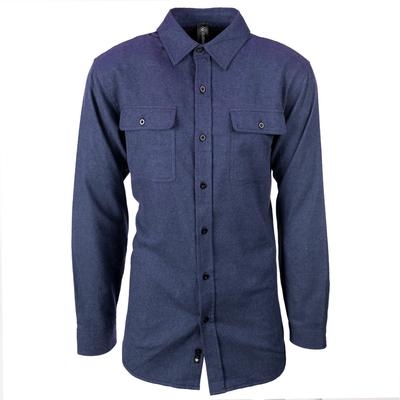 Burnside BU8200 Men's Extra Soft Solid Flannel in Denim size 3XL   Cotton/Polyester Blend 8200, BN8200, B8200