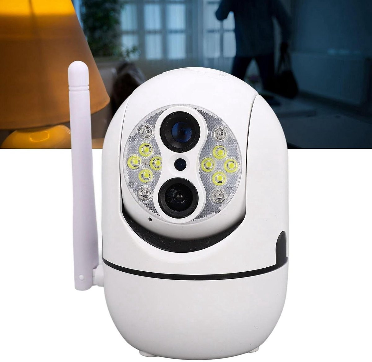 Draadloze WiFi Buitencamera met Twee-weg Audio en IP66 Waterdichtheid - Wit