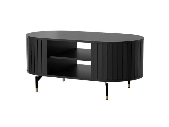 Feldmann-Wohnen Couchtisch Zama Schwarz 104 / 56 / 47 cm, 104x47x56 cm, Wohnzimmer, Wohnzimmertische, Couchtische