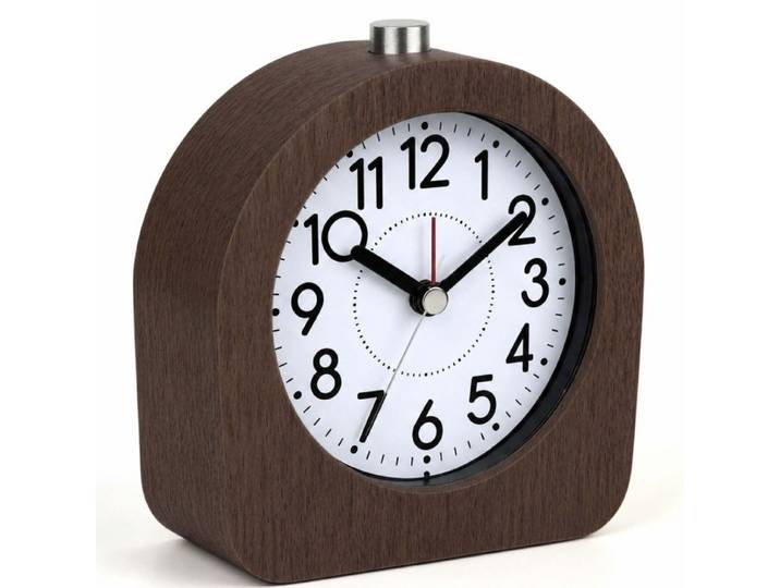 Relaxdays Analoger Wecker aus Holz