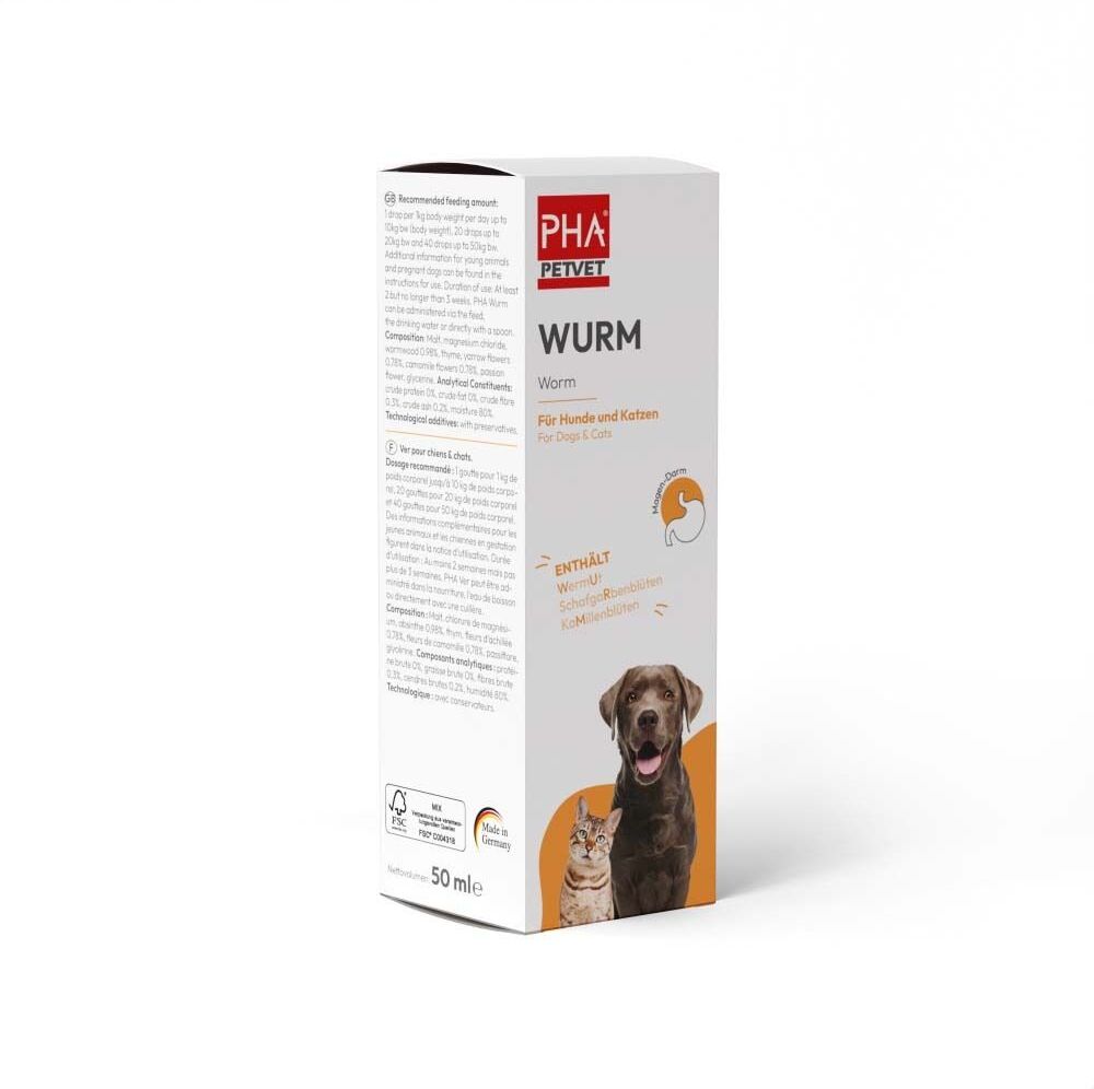 PetVet PHA Wurm Tropfen f.Hunde/Katzen 50 ml
