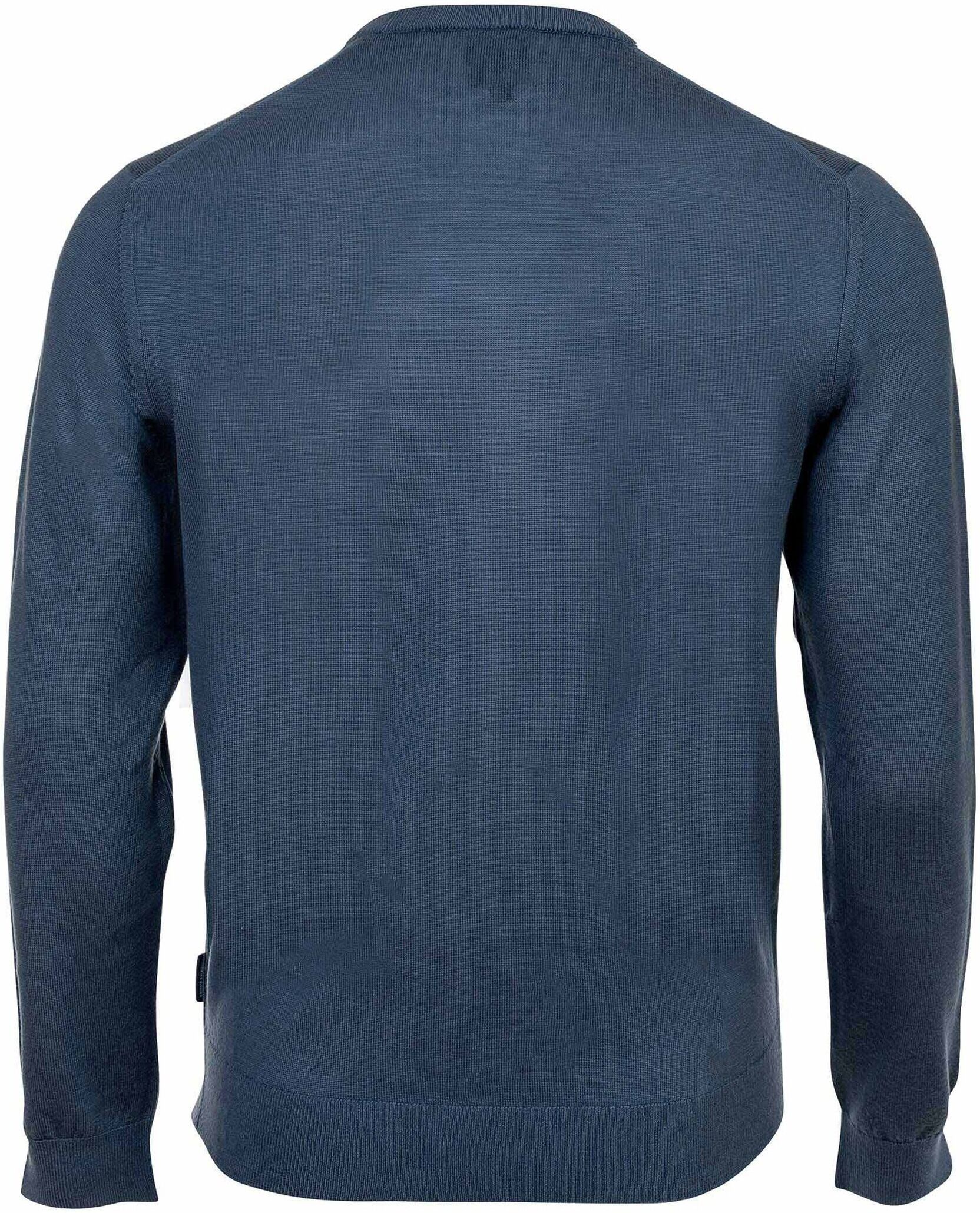 Giorgio Armani Sweater ARMANI EXCHANGE "Strickpullover", Herren, Gr. L, blau (indigoblau), Obermaterial: 100% Schurwolle WV., Sweatshirts Sweater