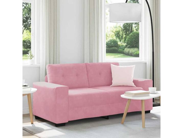 vidaXL Sofa, Zweisitzer-Sofa Rosa 140 cm Samt