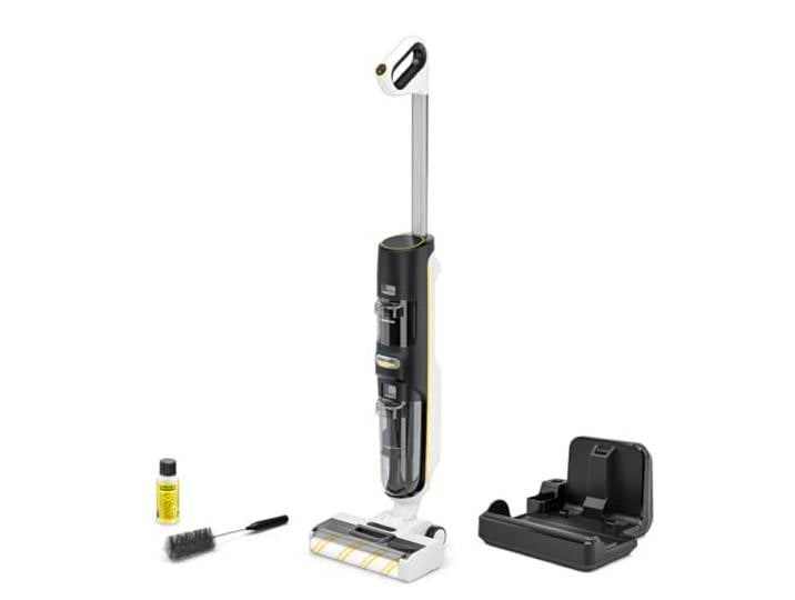KÄRCHER Aspirateur FCV 4 Dry - Aspirateur sans fil 4 modes de nettoyage\, autonomie : max. 45 min\, surface : max. 200 m²\, station de nettoyage\, de charge et de séchage