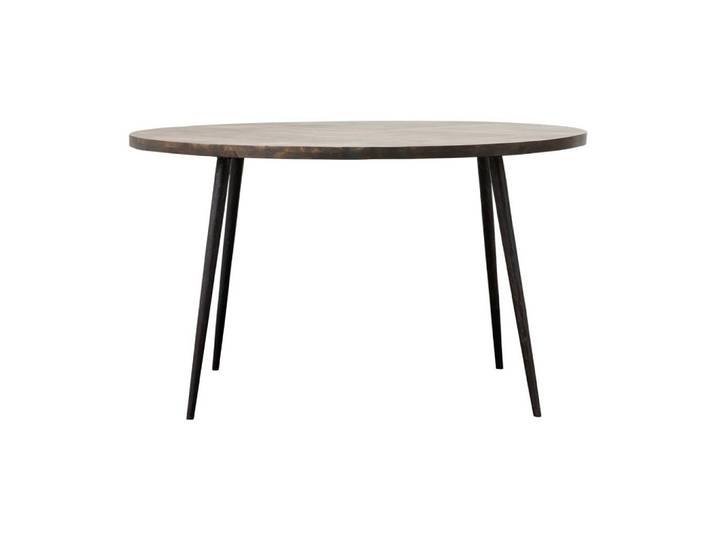 House Doctor Club ronde eettafel zwart hout ijzer