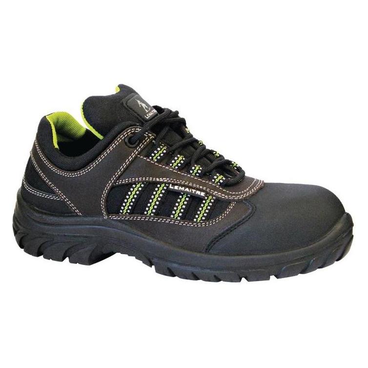 Lemaitre Sicherheitsschuh Douro Grösse 49 schwarz/braun S3 SRC EN ISO 20345 Leder/Textilmaterial (S3, 49) (1340-49)
