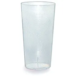 100x Trinkbecher, Mehrweg, PP, Glitzer/transparent, 300ml
