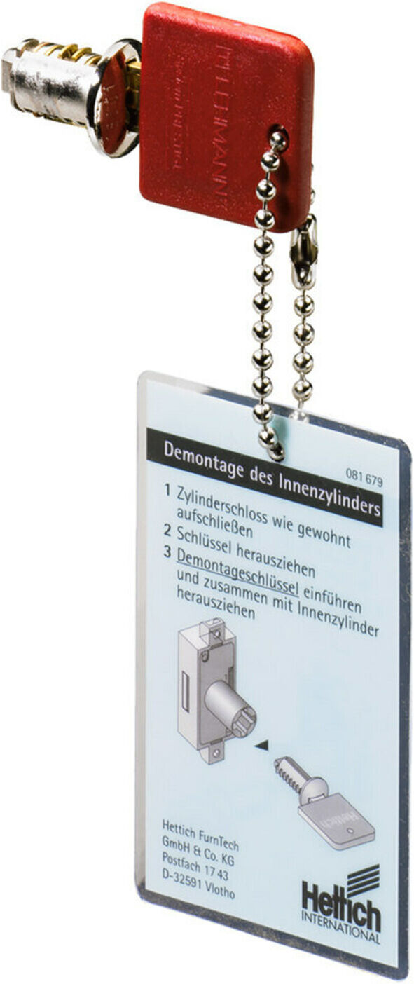 Hettich Demontageschlüssel für Z23 / Z32 und Z25-Innenzylinder (72509)