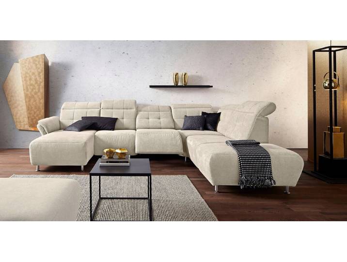 Home affaire Wohnlandschaft Manhattan U-Form, 2 Sitze mit elektrischer Relaxfunktion, verstellbare Armlehnen