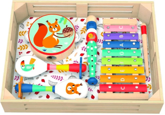 Tooky Toys Tooky Toy Musical Instrument Set - Forest for Kids, Ages 18 Months+