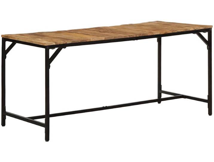 vidaXL - Eettafel - 160x80x75 - cm - massief - hout - ruw - mangohout