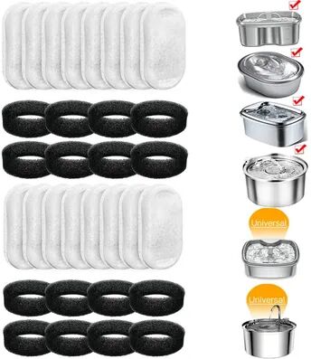 Top Demand Picks Cat Water Fountain Filters Replacement Set For 108oz 3.2L And 67oz 2L Stainless Steel Fountains Cat Water Fountain Filters Replacement Set For 108oz 3.2L And 67oz 2L Stainless Steel Fountains