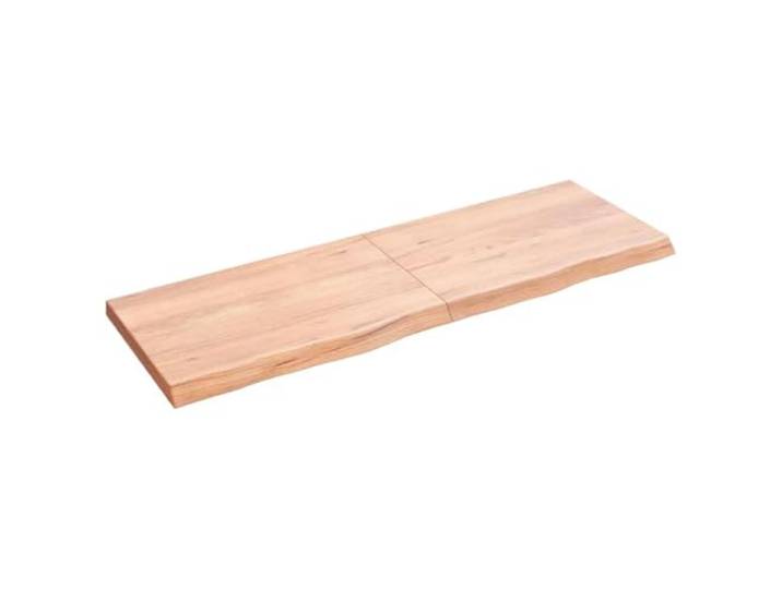 HEFZGDB Massivholz Eiche Tischplatte Hellbraun 120x40x(2-4) cm Behandelt mit Scharnieren Klappbar Naturkante Handgefertigt für Tischrenovierung und Raumgestaltung Vielseitig Einsetzbar