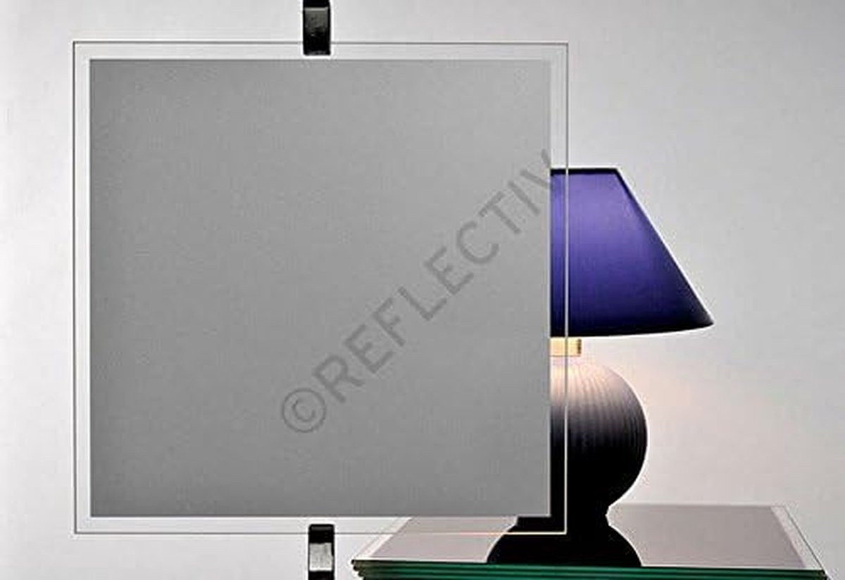 Raamfolie PVC Grijs - Ondoorzichtige en lichtblokkerende privacyfolie - 1.52 x 1 m