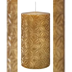 Wiedemann Kerzen Kerzen Elegance Gelbgold 130 x Ø 70 mm 4er Set