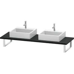 Duravit DuraStyle Konsole DS107C01616 für Aufsatzbecken, 2 Ausschnitte, Stärke 3 cm, Eiche schwarz