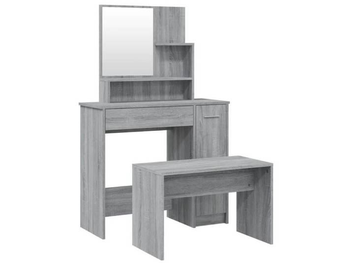 SARA@Meuble cosmétique/ Ensemble de Coiffeuse - KENNETH - Sonoma gris 86 5x35x136 cm HO77694