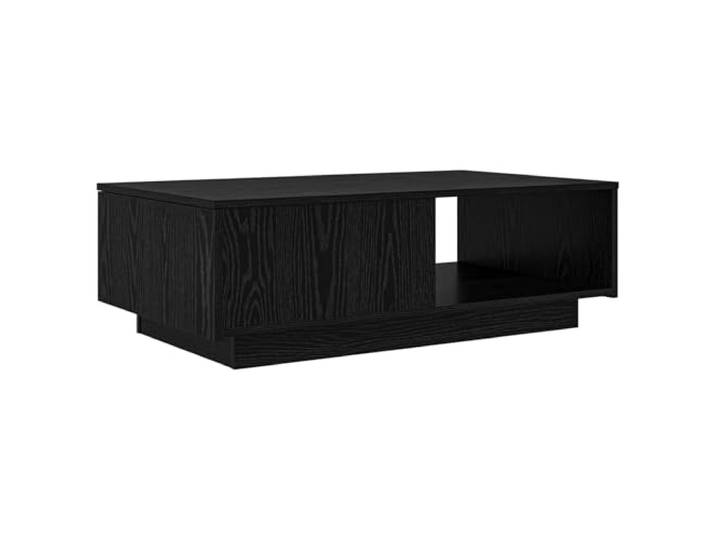 KMVXCVNM Couchtisch Schwarz Eichen-Optik 95x55x31 cm Holzwerkstoff Praktischer Stauraum fürs Wohnzimmer: Die integrierte Schublade ordnet Fernbedienung und Zubehör dezent am Sofa.