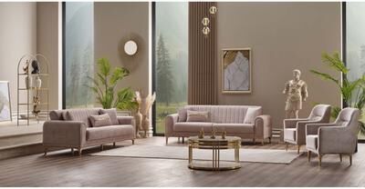 Furnia Quentin 2 Pieces Living Room Sets 2 Sofa 2 chair