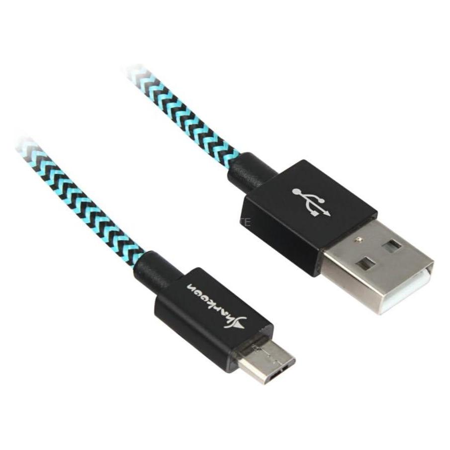Sharkoon USB A - USB micro B (2 m, USB 2.0) (4044951027095)