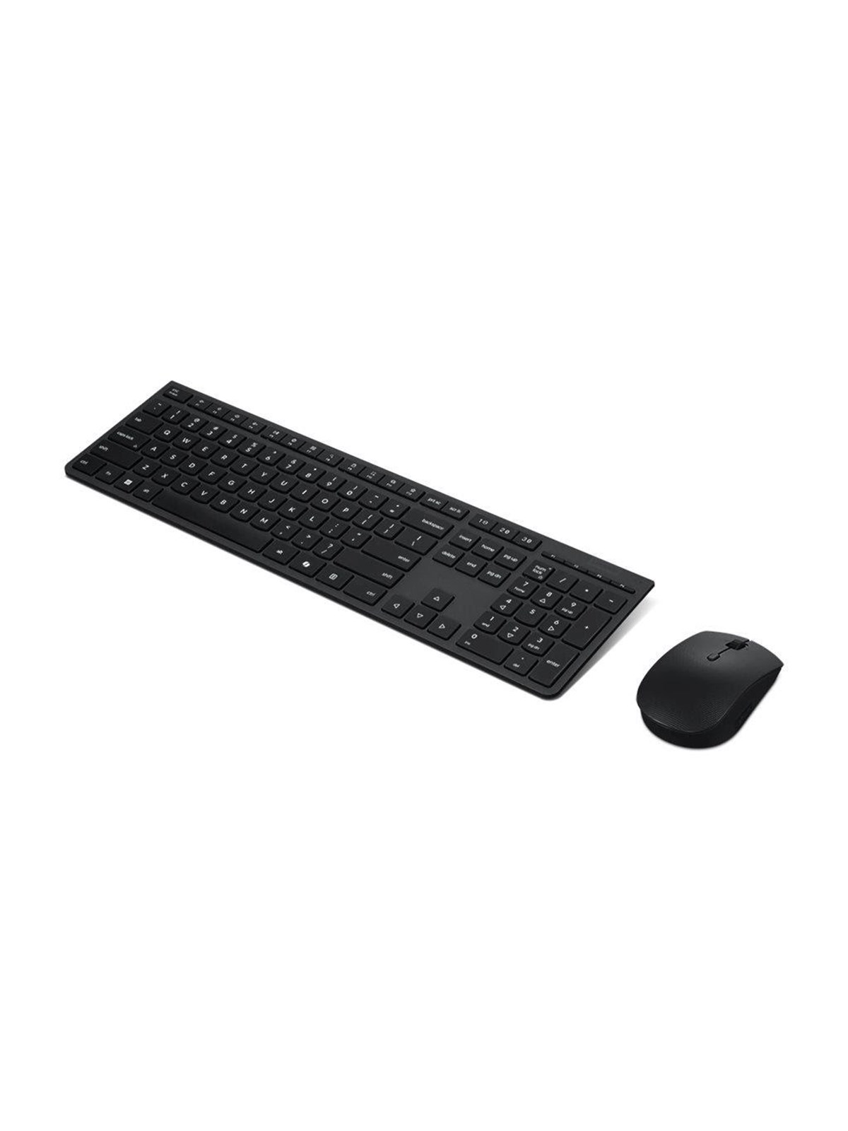 Lenovo Professional - keyboard and mouse set full size - QWERTY - Danish - grey Input Device - Tastatur & Maus Set - Dänisch - Grau