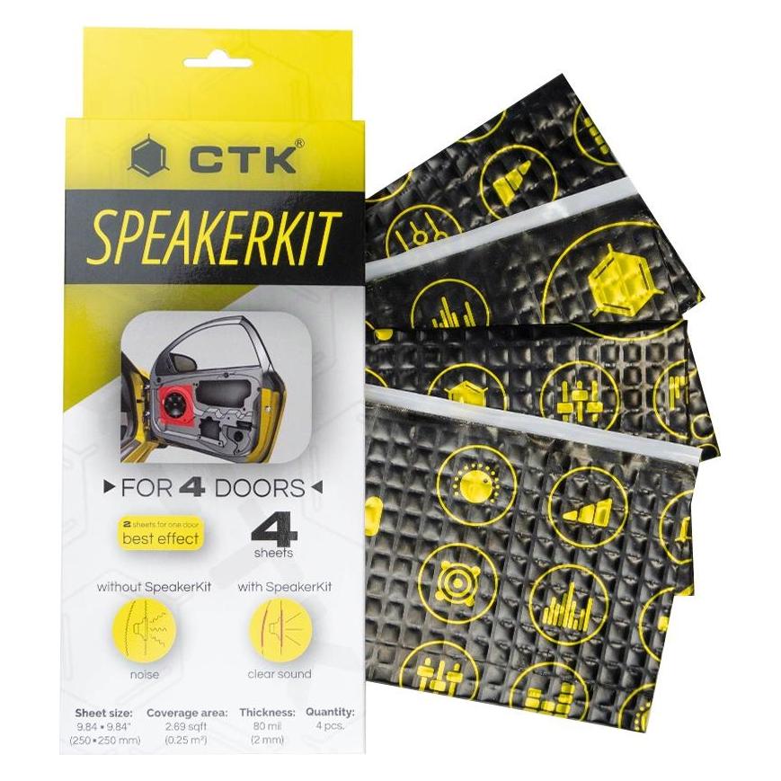 CTK Dämmung CTK SPEAKERKIT 250 x 250 x 2mm 4 Stk. Alubutyl (SPEAKERKIT)