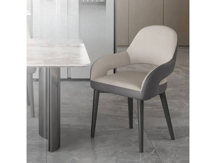 Chaise d'appoint rembourrée moderne avec accoudoirs, chaise de salle à manger minimaliste moderne, meubles de salon élégants pour la décoration de la maison
