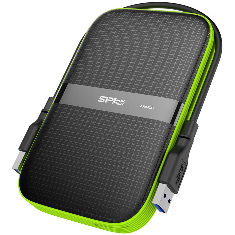 1TB Silicon Power Armor A60 SP010TBPHDA60S3K 2.5" (6.4cm) USB 3.0 schwarz/grün