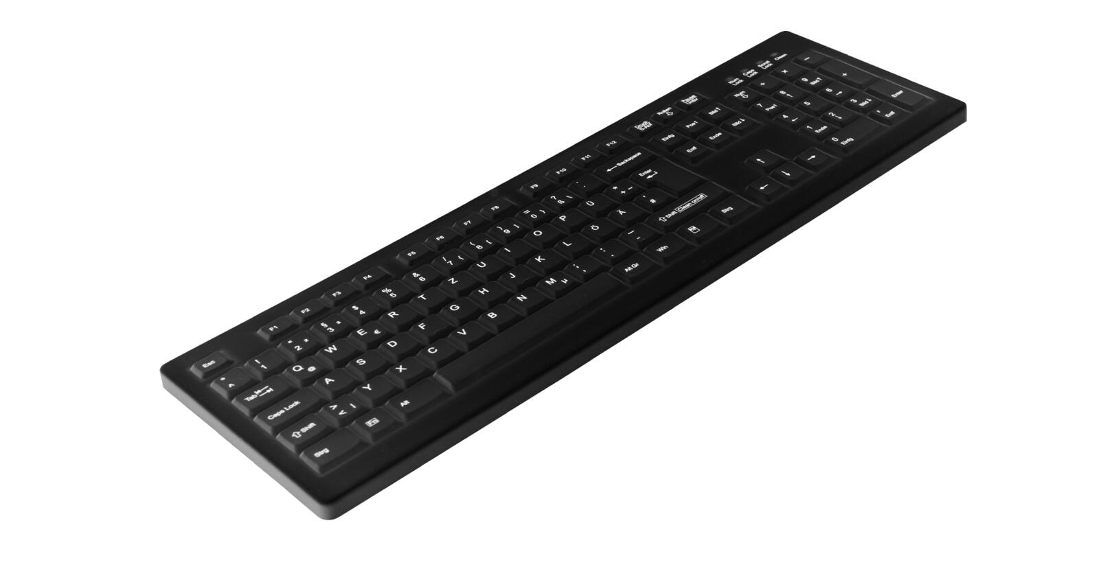 ContourDesign Active Key AK-C8100 Desinfizierbare Tastatur - Deutsch - Schwarz AK-C8100F-UVS-B/GE