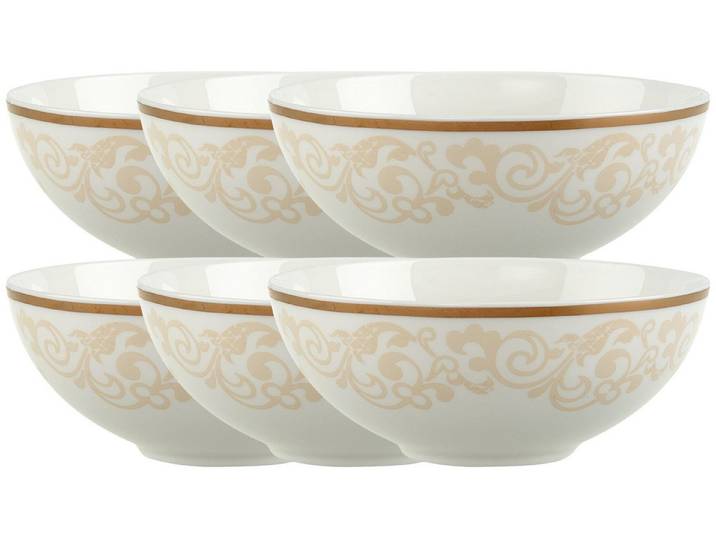 Villeroy & Boch Dessertschale Ivoire Dessertschale 13cm Set6, Premium Bone Porcelain, (Dessertschalen)