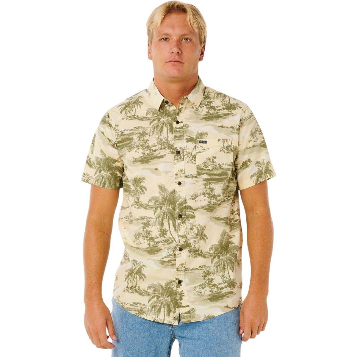 RipCurl Sessions Short Sleeve Shirt vintage white (8861) 2XL 06KMSH-8861-2XL