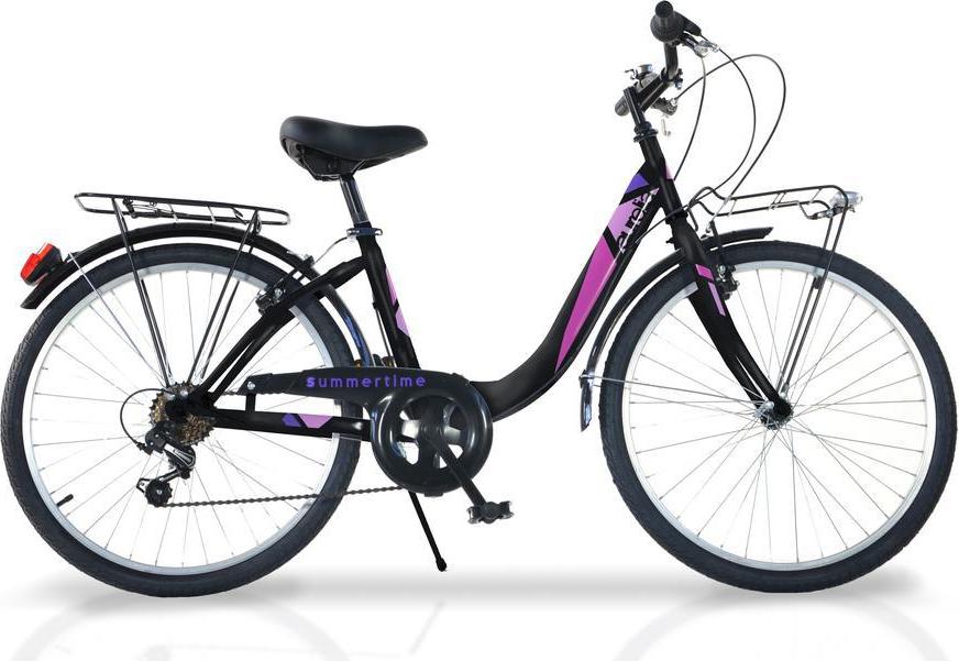 Dino Bikes Summertime 24-Zoll Schwarzes Kinderfahrrad