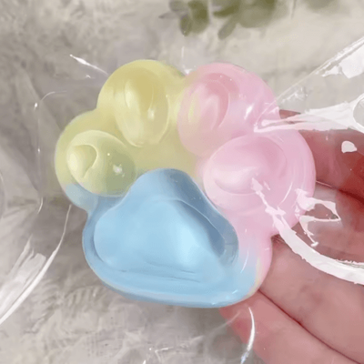 Inspire Picks Rainbow Cat Paw Squishy Soft Slow Rebound Stress Relief Toy 1pc