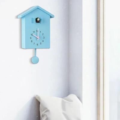 Daily Discovery Nordic Wall Clock With Bird Ornament Modern Pendulum Decorative Wall Clock For Living Room Bedroom Decor c