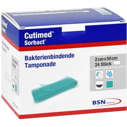 Cutimed Sorbact Tamponaden 2x50 cm 24 St