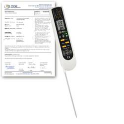 PCE Instruments PCE-IR 100-ICA Infrarot-Thermometer kalibriert (ISO) Optik 2.5:1 -55 - 330 °C Berührungslose IR-Messung, HACCP-konform, Kontaktmessung, mit