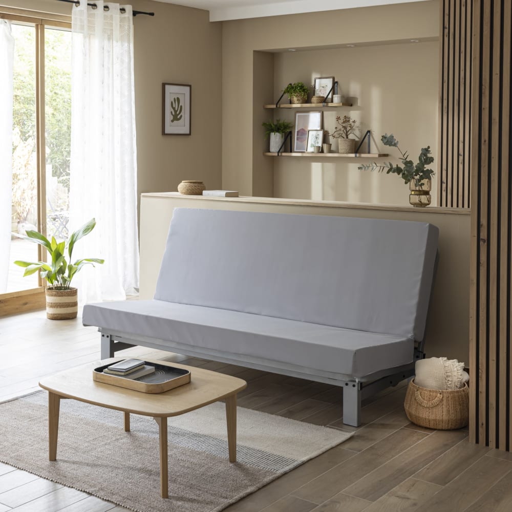 Terre de Nuit Matelas clic-clac mousse 13 cm 140x190 Gris 190x13x140cm