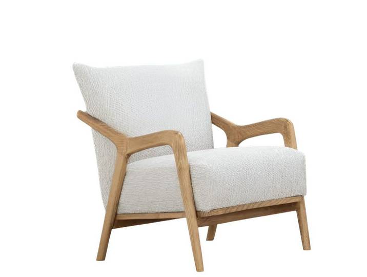 Xlmoebel Sessel Moderner Sessel mit Holzrahmen und weißer Polsterung (1-St., Sessel), Made in Europa