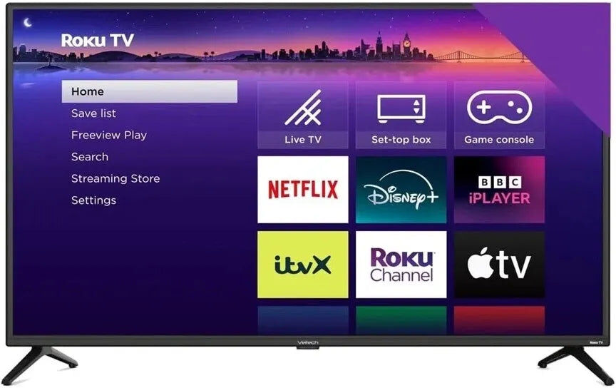 Polaroid P43URF1315U 43" Smart TV 4K Ultra HD LED Roku TV with Dolby Vision & Dolby Audio – Black