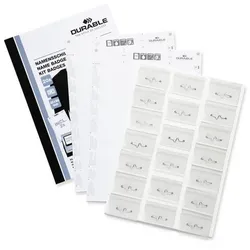 Durable Namensschilder Set 40x60mm Nadelbefestigung