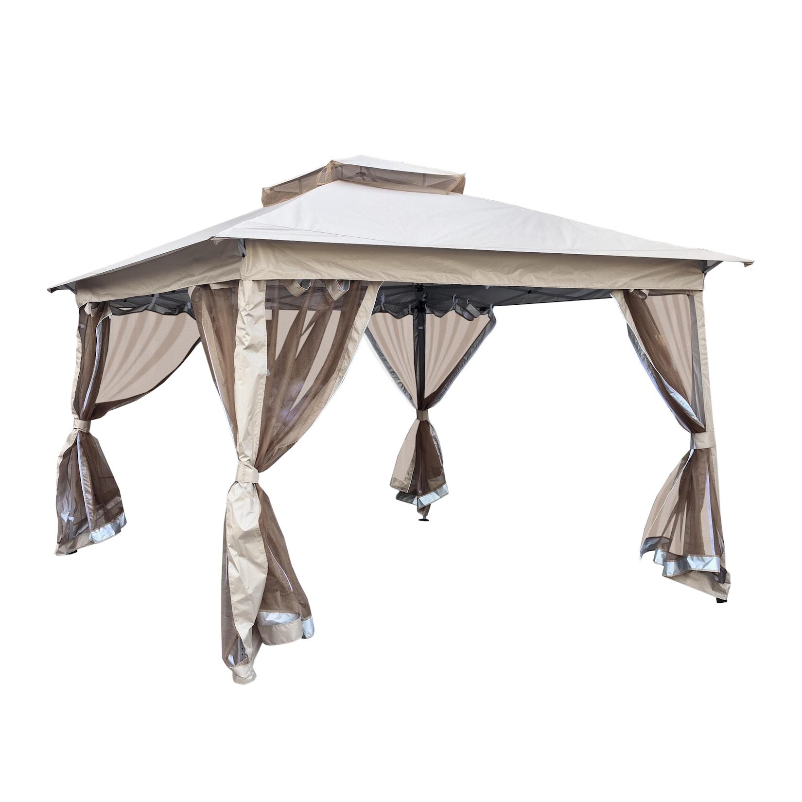Pavillon Gartenpavillion Pergola Metall Outdoor Kleopatra 335x335x270cm faltbar