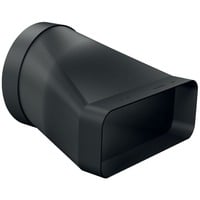 Adapterstück HZ9VDSI0, Ø 150mm, Rohr schwarz, rund>flach, männlich