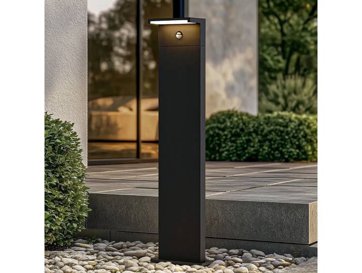 Bornes lumineuses LED Iberion, anthracite, capteur, 90 cm - Arcchio - Terrasse - Moderne - Aluminium - Angulaire