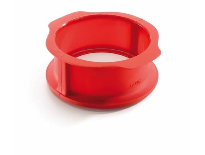 Lékué 2412515R01 Moule à Charnière avec Plancher Plastique/Céramique Rouge 15 cm