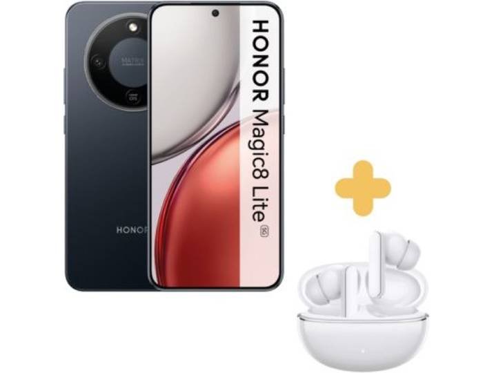 Honor - Smartphone Pack Magic8 Lite 5g 256go Noir + Choice Earbuds X8i